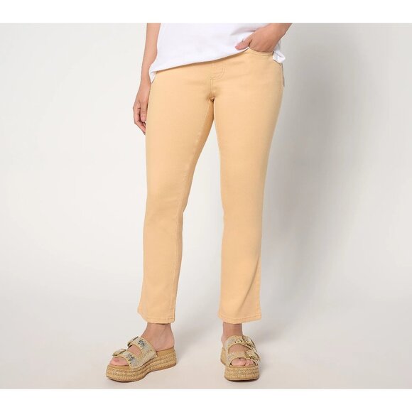 Belle by Kim Gravel Pants - Belle by Kim Gravel Tall TripleLuxe Twill Ankle Pant Womens 10 Safari Tan NEW